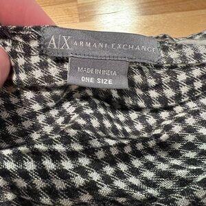 Black and white plaid Armani scarf